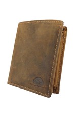 Greenburry Luxe Leren Heren Portemonnee Hoog Model – RFID Beschermd & Personaliseerbaar