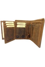 Greenburry Luxe Leren Heren Portemonnee Hoog Model – RFID Beschermd & Personaliseerbaar