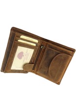 Greenburry Luxe Leren Heren Portemonnee Hoog Model – RFID Beschermd & Personaliseerbaar