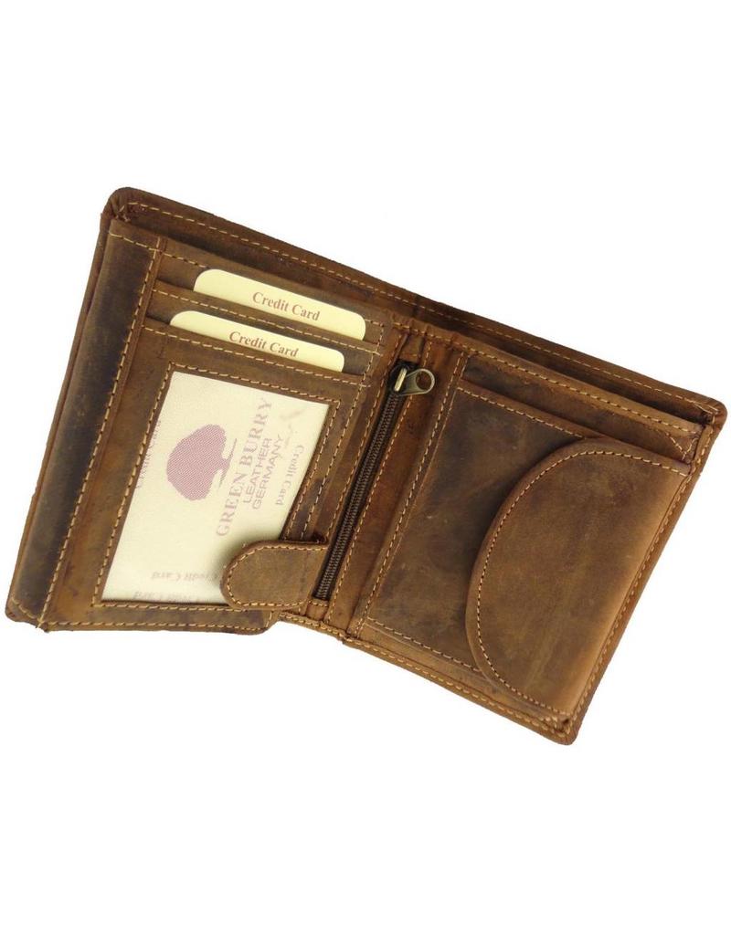 Greenburry Luxuriöse Herren Geldbörse Hochformat – RFID-geschützt & Personalisierbar