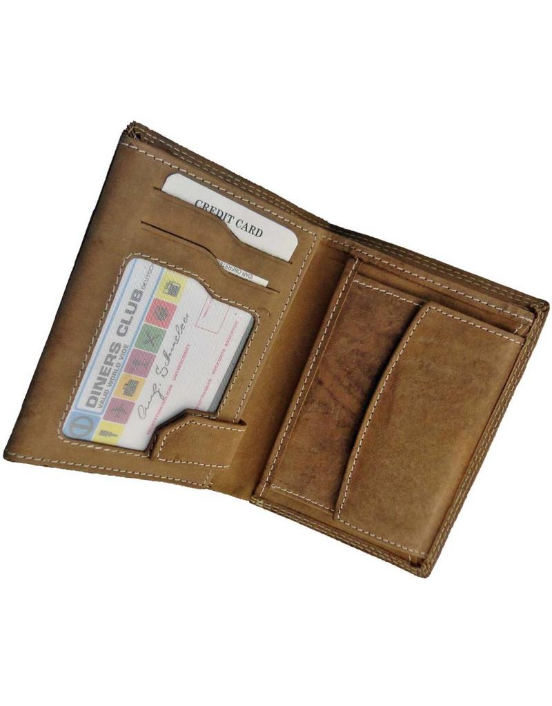 Barneys Herren Leder-Geldbörse – Büffelleder, RFID-Schutz, Personalisierbar & Optionale Sicherheitskette