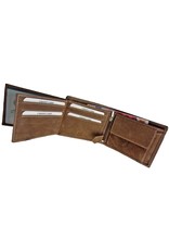 Barneys Herren Leder-Geldbörse – Büffelleder, RFID-Schutz, Personalisierbar & Optionale Sicherheitskette