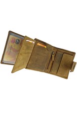 LD Leder-Geldbörse mit Klappe und Druckknöpfen – RFID-Schutz, Personalisierbar & Optionale Sicherheitskette