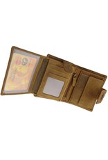 LD Leder-Geldbörse mit Klappe und Druckknöpfen – RFID-Schutz, Personalisierbar & Optionale Sicherheitskette