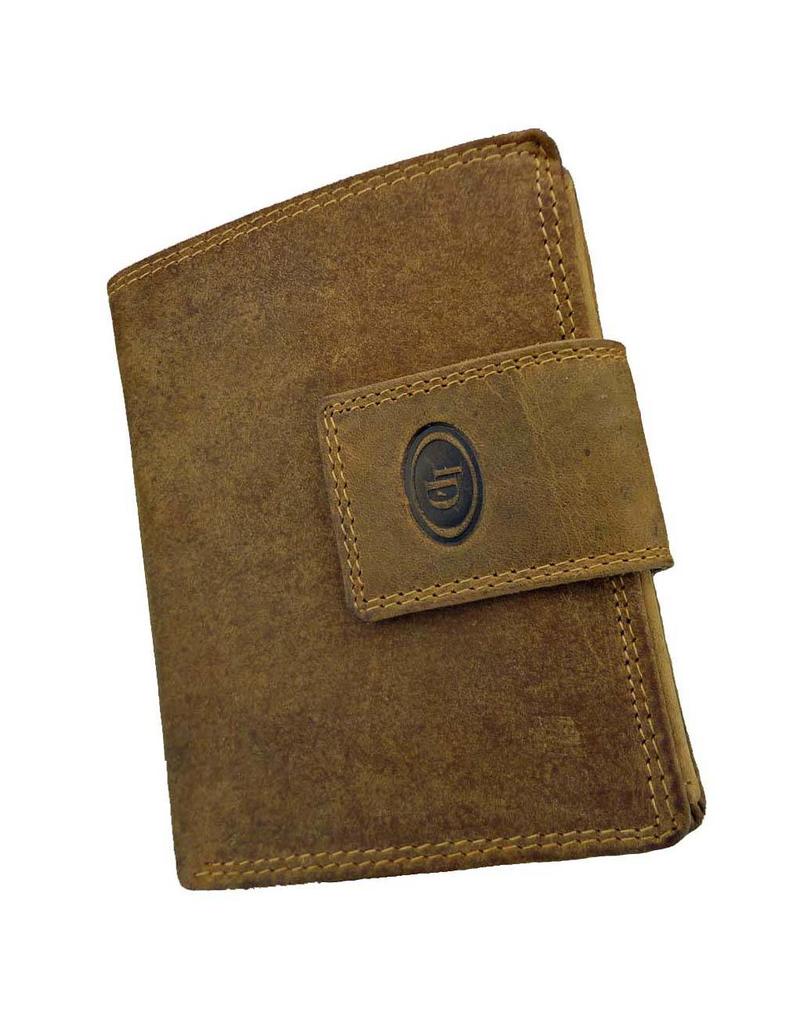 LD Leder-Geldbörse mit Klappe und Druckknöpfen – RFID-Schutz, Personalisierbar & Optionale Sicherheitskette