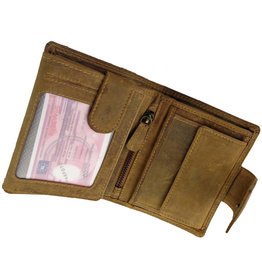 LD Büffelleder Herrenbörse Groß Hochformat