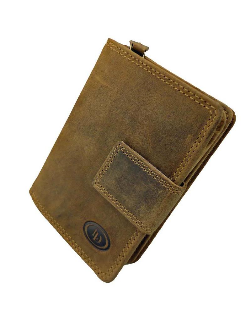 LD Leren Rits Portemonnee met RFID Bescherming – Personaliseerbaar & Optionele Ketting