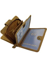 LD Leder Reißverschluss Geldbörse mit RFID-Schutz – Personalisierbar & Optionale Sicherheitskette