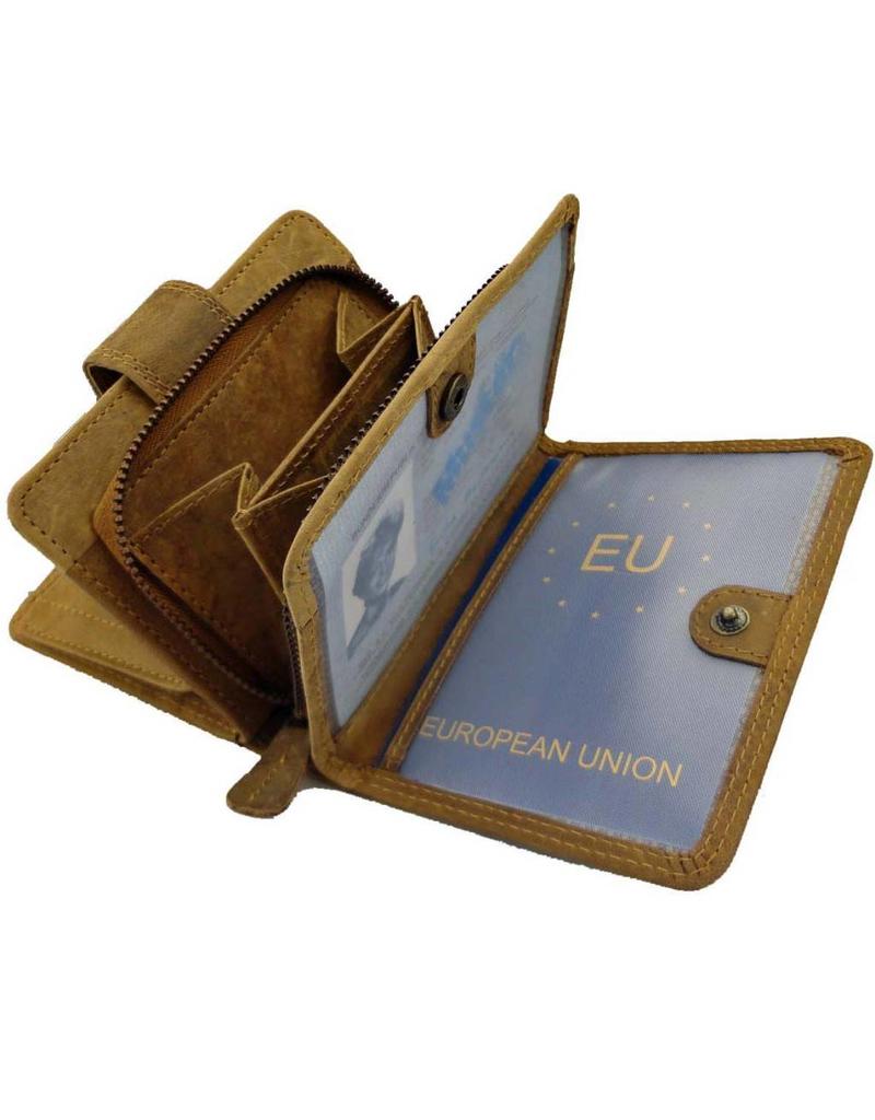 LD Leren Rits Portemonnee met RFID Bescherming – Personaliseerbaar & Optionele Ketting