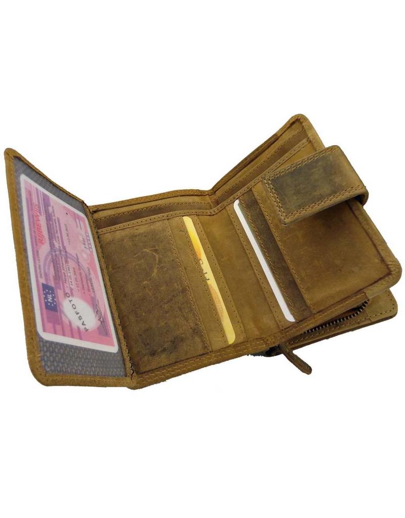 LD Leren Rits Portemonnee met RFID Bescherming – Personaliseerbaar & Optionele Ketting