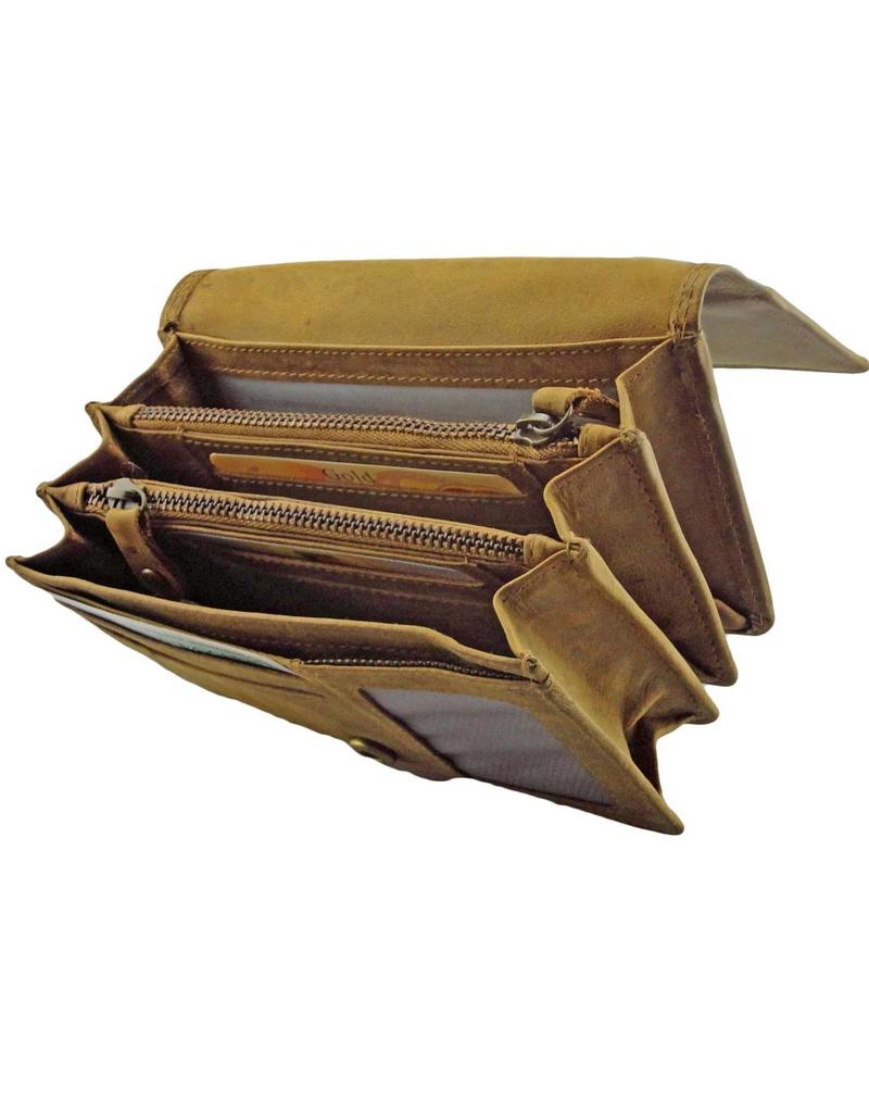 LD Ruime Dames Portemonnee met RFID – Personaliseerbaar & Optionele Ketting