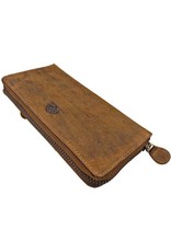 Greenburry Handgefertigte Luxus Leder Damen Reißverschluss Portemonnaie Geldbörse