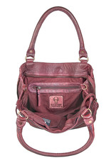 Bull & Hunt Zacht Leren Shopper Schoudertas Washed Leather Burgundy