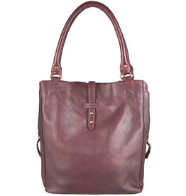 Bull & Hunt Weiches Leder Shopper Umhängetasche Burgundy