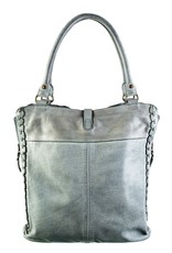 Bull & Hunt Weiches Leder Shopper Umhängetasche Grau