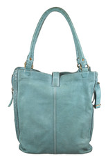 Bull & Hunt Weiches Leder Shopper Umhängetasche Light Blue