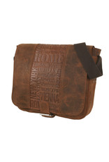 Bull & Hunt Geräumige Leder Herrentasche Damentasche Umhängetasche City Cognac