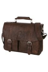 Bull & Hunt Ruime Leren Werktas Messenger Bag Vintage Bruin