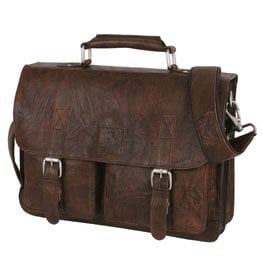 Bull & Hunt Ruime Leren Werktas Messenger Bag Vintage Bruin