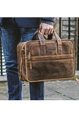 Scaramanga Geräumige Büffelleder Laptoptasche