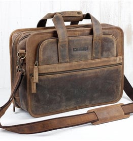 Scaramanga Geräumige Damen Büffelleder Laptoptasche