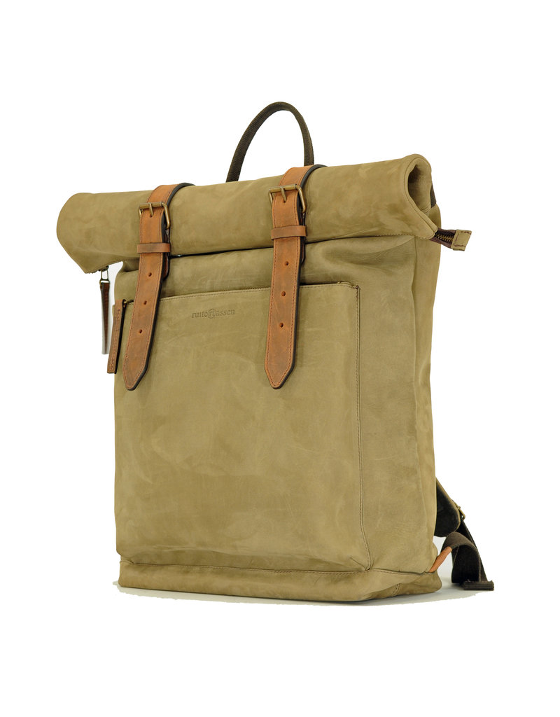 Ruitertassen Handverarbeitete Leder Rolltop Rucksack