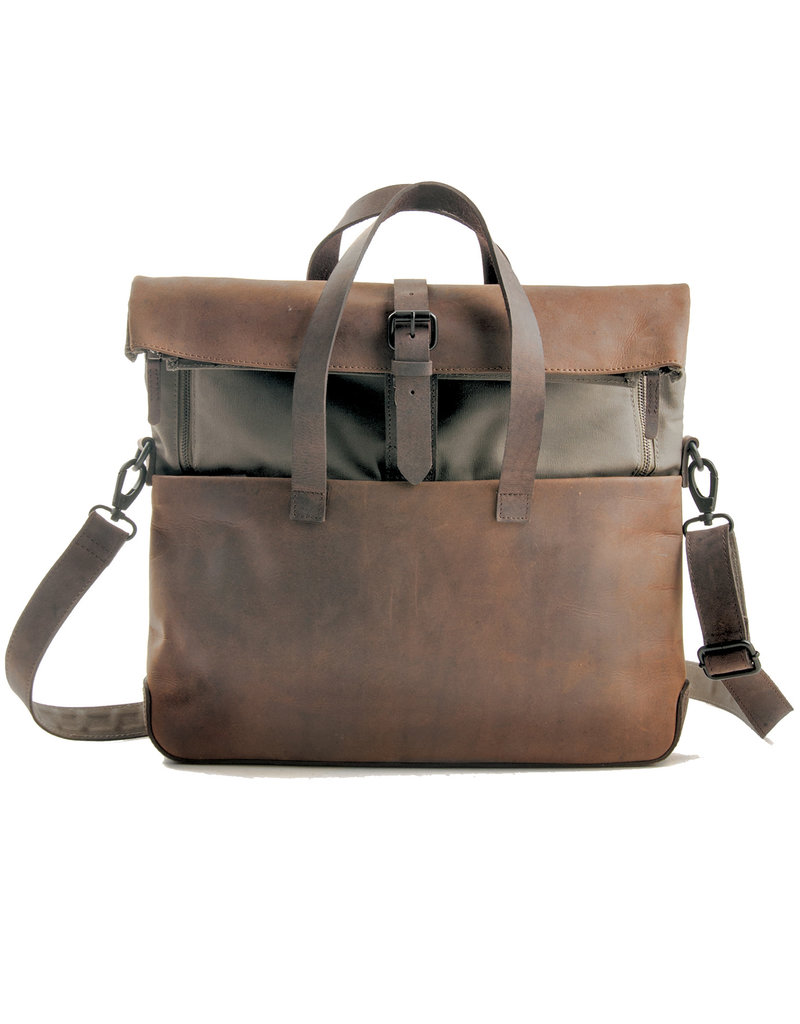 Stoere Leren Rolltop Rugzak Werktas Barneys Leather