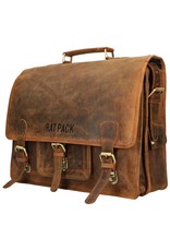 The Rat Pack Medium Leder Fahrradtasche Retro Schultasche