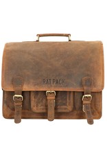 The Rat Pack Medium Leder Fahrradtasche Retro Schultasche