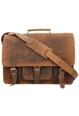 The Rat Pack Medium Leder Fahrradtasche Retro Schultasche