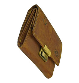 LD Stoere  Ouderwetse Leren Heren Portemonnee