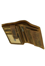 Leren Heren Portemonnee Hoog Model met RFID Bescherming – Personaliseerbaar & Optionele Ketting