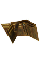 Leren Heren Portemonnee Hoog Model met RFID Bescherming – Personaliseerbaar & Optionele Ketting