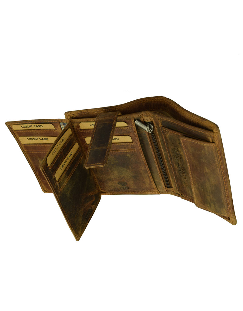 Herren Geldbörse Hochformat mit RFID-Schutz – Personalisiert & Optionale Kette