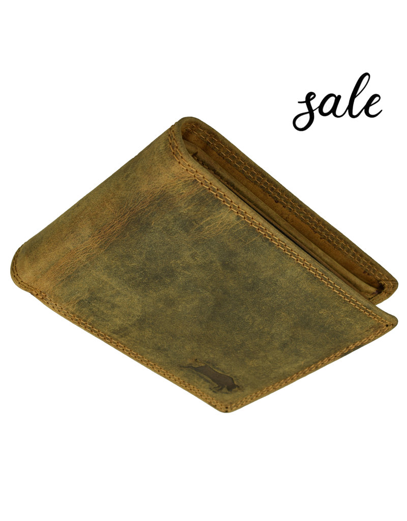 Leren Heren Portemonnee Laag Model met RFID Bescherming – Personaliseerbaar & Optionele Ketting