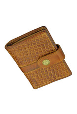 LD Leren Pashouder Portemonnee met Kleingeldvak Embossed