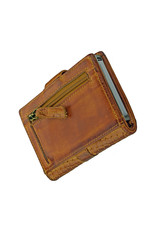 LD Leren Pashouder Portemonnee met Kleingeldvak Embossed