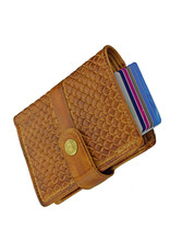 LD Leren Pashouder Portemonnee met Kleingeldvak Embossed