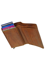 LD Leren Pashouder Portemonnee Laser Engrave