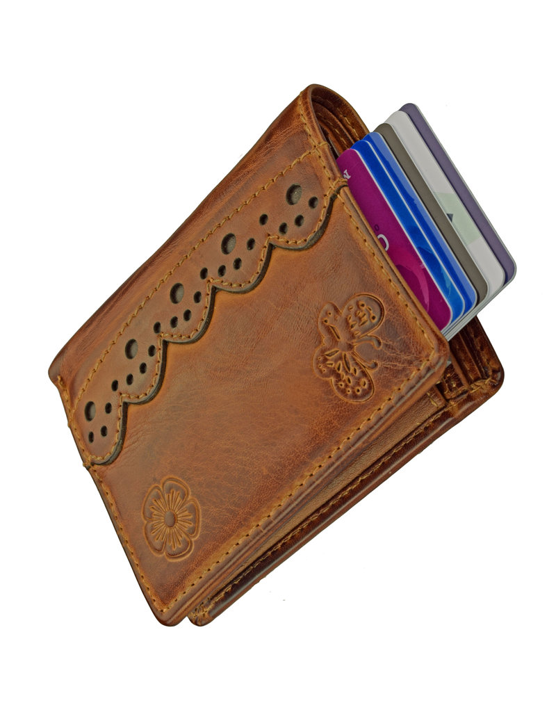 LD Leren Pashouder Portemonnee Laser Engrave