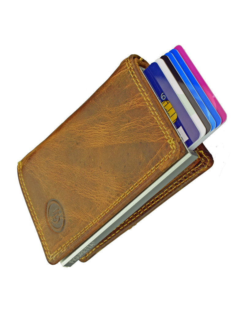 LD Pasjeshouder Portemonnee met Figuretta Cardprotector Hunterleer