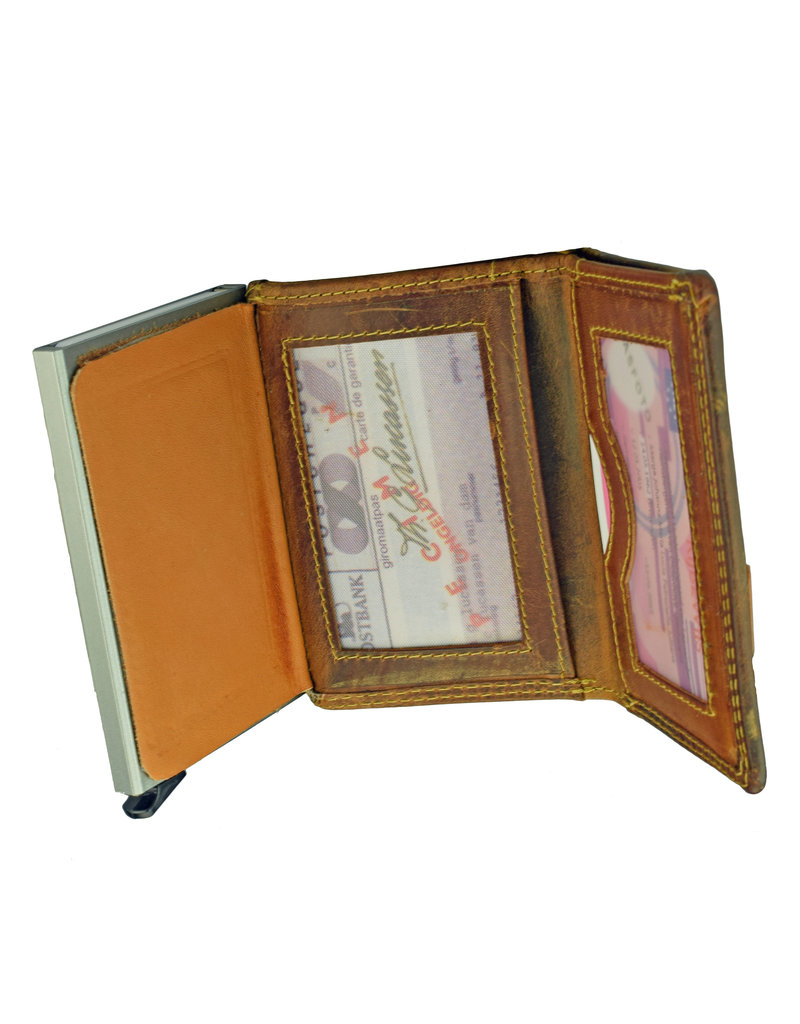 LD Pasjeshouder Portemonnee met Figuretta Cardprotector Hunterleer