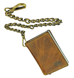 LD Kette Geldbörse mit Figuretta Cardprotector Hunterleder