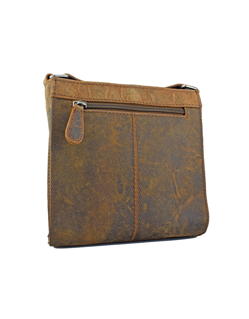 LD Leren Dames Schoudertas Vierkant Klein