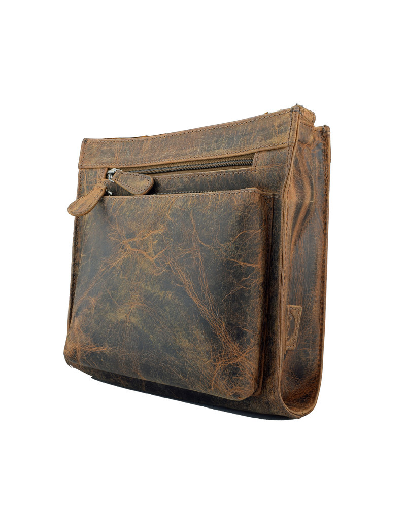 LD Leder Damen Umhängetasche Viereckig Mittel