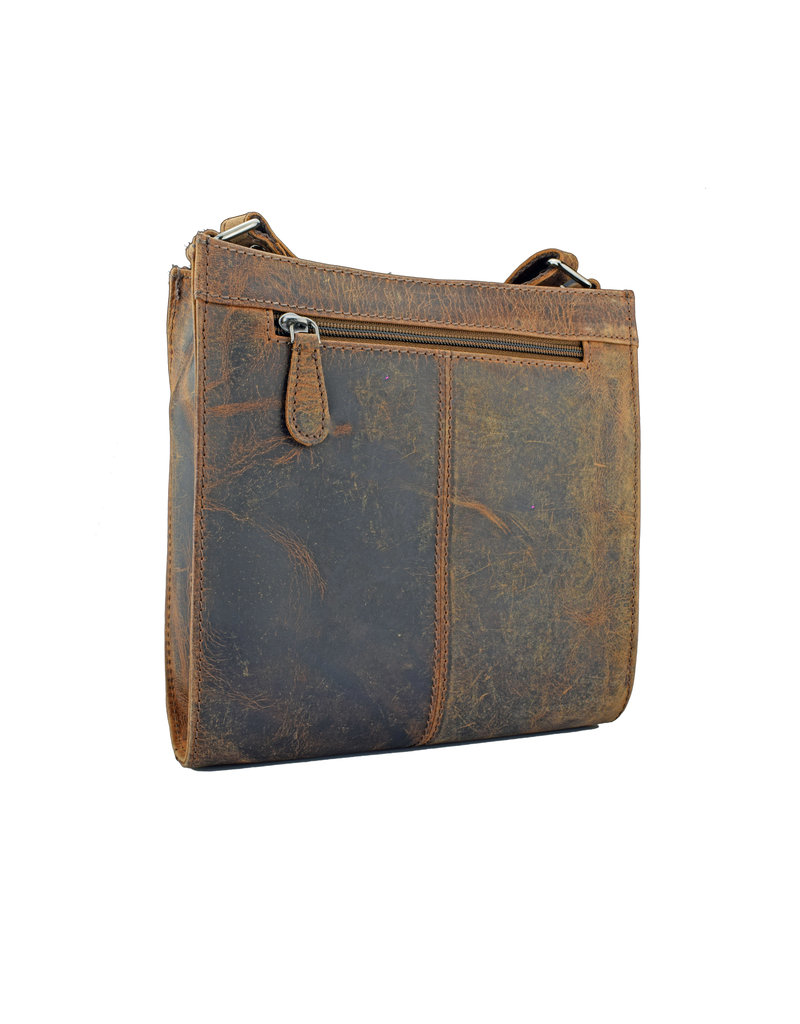 LD Leren Dames Schoudertas Vierkant Middel