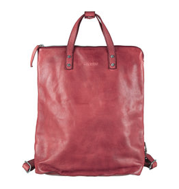 Bull & Hunt Washed Leder Grosse Damen Rücksack  Umhängetasche Burgundy