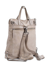 Bull & Hunt Washed Leder Grosse Damen Rücksack  Umhängetasche Stone