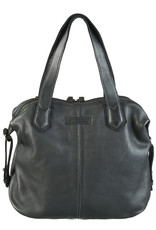 Bull & Hunt Washed Leder Handtasche   Umhängetasche Schwarz