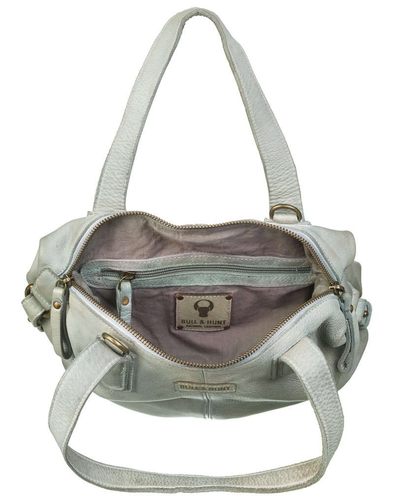 Bull & Hunt Washed Leder Handtasche  Umhängetasche Grauy